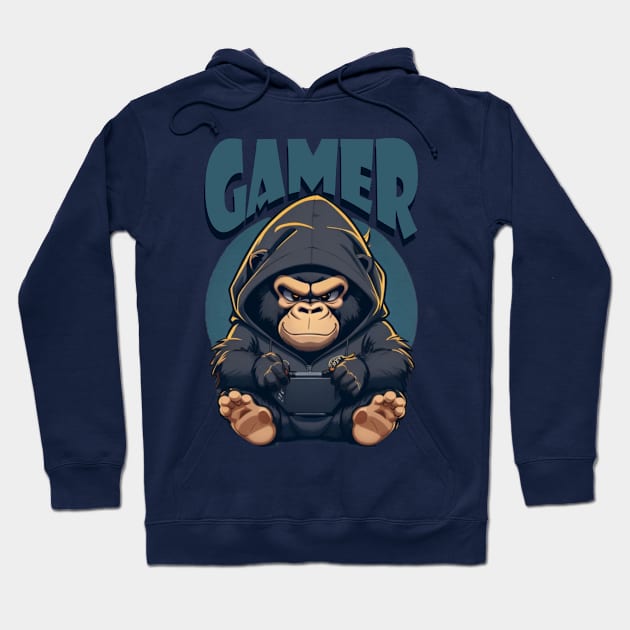 gorilla gamer Hoodie by AOAOCreation
